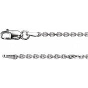 14K White 1.75 mm Diamond-Cut Cable 20" Chain