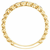 14K Yellow Natural Aquamarine Stackable Ring