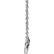 14K White Natural Diamond Heartbeat Necklace 1/6 CTW - Elegant Jewelry by [Brand Name]