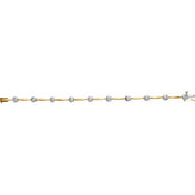 14K Yellow/White 1 CTW Natural Diamond Line 7 1/2" Bracelet
