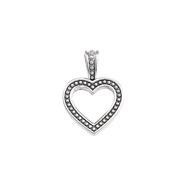 Platinum Heart Pendant
