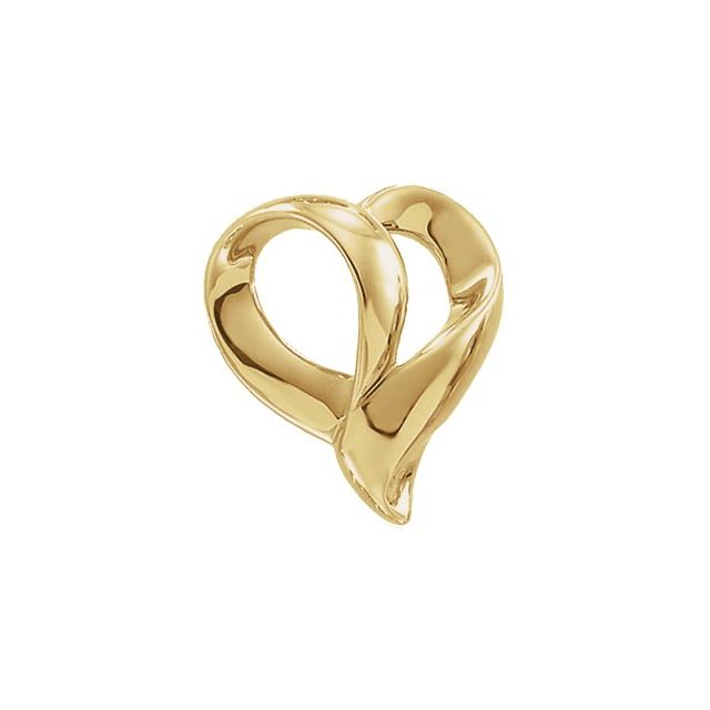 14K Yellow Heart Pendant