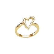 10K Heart Ring and Heart Signet Ring Collection