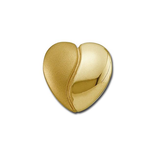 14K Yellow Heart Pendant