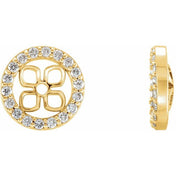 14K Yellow 8 mm ID 3/8 CTW NLab-Grown Diamond Earring Jackets