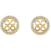 14K Yellow 8 mm ID 3/8 CTW NLab-Grown Diamond Earring Jackets
