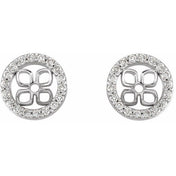14K White 6 mm ID 1/6 CTW Lab-Grown Diamond Earring Jackets
