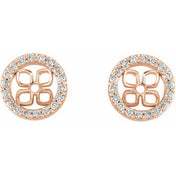 14K Rose 8 mm ID 3/8 CTW Lab-Grown Diamond Earring Jackets