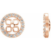 14K Rose 6 mm ID 1/6 CTW Lab-Grown Diamond Earring Jackets