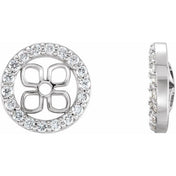 14K White 6 mm ID 1/6 CTW Lab-Grown Diamond Earring Jackets