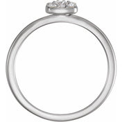 Sterling Silver 1/4 CTW Natural Diamond Stackable Cluster Ring