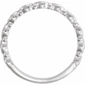 14K White 1/8 CTW Natural Diamond Stackable Ring