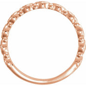 14K Rose 1/8 CTW Natural Diamond Stackable Ring
