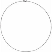 14K White 1.5 mm Rope 7" Chain
