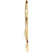 14K Yellow 3/8 CTW Natural Diamond Three-Stone Pendant
