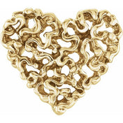 14K Yellow Heart Pendant