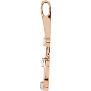 14K Rose 1/2 CTW Natural Diamond Freeform Pendant