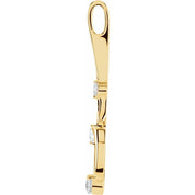 14K Yellow 1/2 CTW Natural Diamond Freeform Pendant