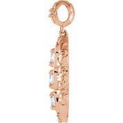 14K Rose 1/4 CTW Natural Diamond Pendant