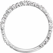 Sterling Silver .04 CTW Natural Diamond Stackable Ring