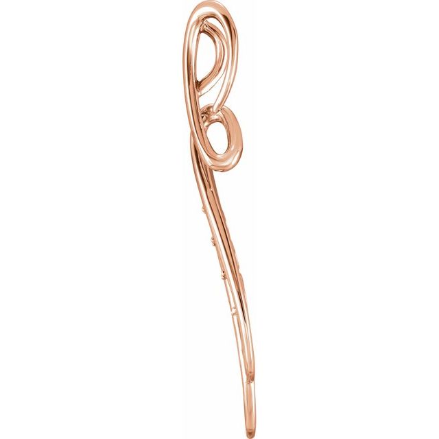 14K Rose 1/4 CTW Natural Diamond Freeform Pendant