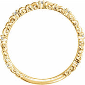 14K Yellow .04 CTW Natural Diamond Stackable Ring