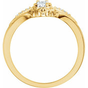 14K Yellow 1/3 CTW Natural Diamond Vintage-Inspired Ring