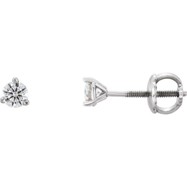 Platinum 1/5 CTW Natural Diamond Earrings