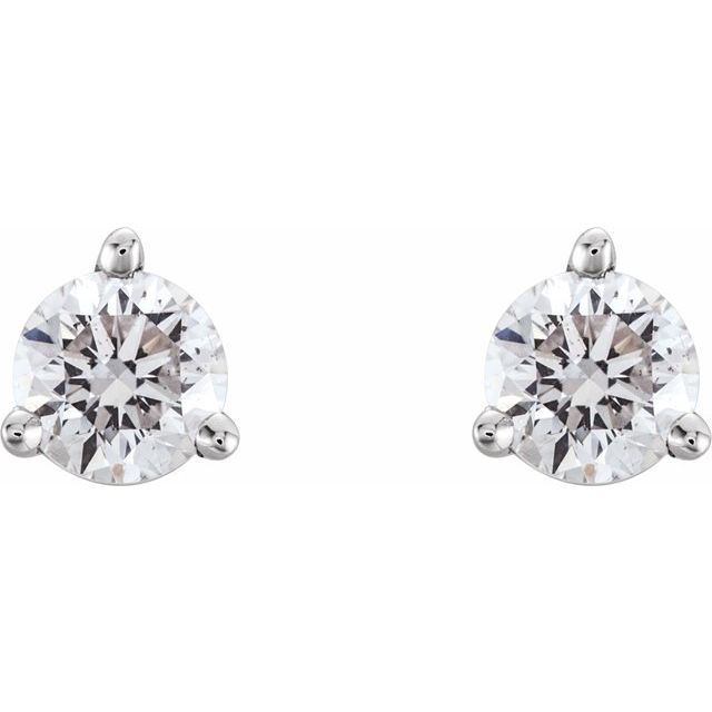 Platinum 1/3 CTW Natural Diamond Earrings