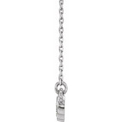 14K Lab-Grown Diamond Bar Necklace 16-18" with 1/3 CTW and .07 CTW Options