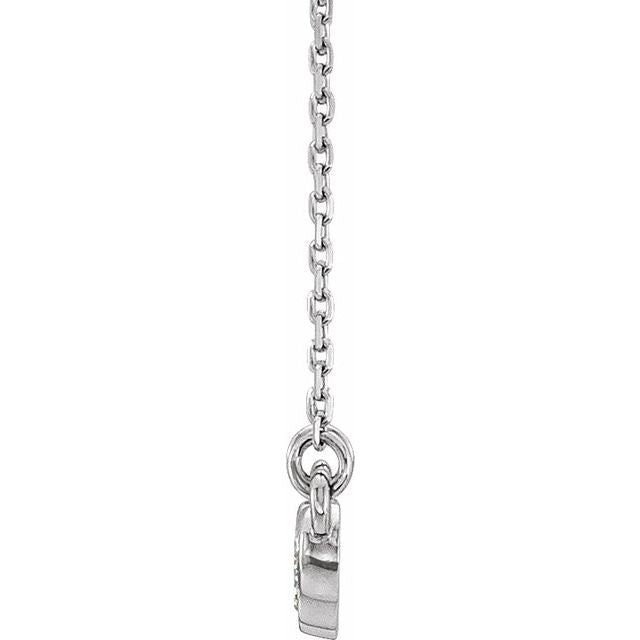 14K Lab-Grown Diamond Bar Necklace 16-18" with 1/3 CTW and .07 CTW Options