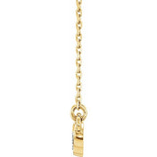 14K Yellow .07 CTW Natural Diamond Bezel-Set 16-18" Necklace