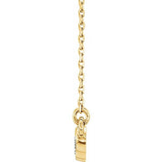 14K Yellow .07 CTW Natural Diamond Bezel-Set 16-18" Necklace