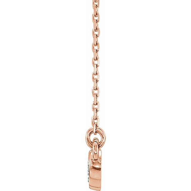 14K Lab-Grown Diamond Bar Necklace 16-18" with 1/3 CTW and .07 CTW Options