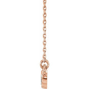 14K Lab-Grown Diamond Bar Necklace 16-18" with 1/3 CTW and .07 CTW Options