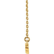 14K Lab-Grown Diamond Bar Necklace 16-18" with 1/3 CTW and .07 CTW Options