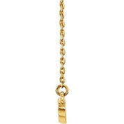 14K Lab-Grown Diamond Bar Necklace 16-18" with 1/3 CTW and .07 CTW Options