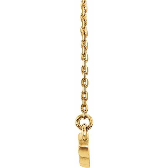 14K Lab-Grown Diamond Bar Necklace 16-18" with 1/3 CTW and .07 CTW Options