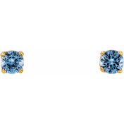 14K Yellow Natural Aquamarine Youth Earrings