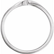 14K White 3 mm Stackable Twisted Ring