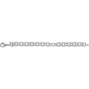 Sterling Silver 9 mm Double Link Cable 7 1/2" Chain