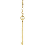 14K Yellow Gold-Plated Sterling Silver 25 mm 3-Initial Imitation Blue Sapphire Script Monogram Necklace