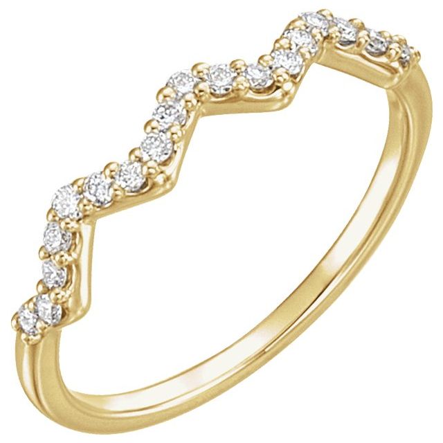 14K Yellow Gold 1/5 CTW Natural Diamond Stackable Ring - Perfect for Everyday Elegance - Motek Jewelry