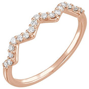 14K Rose Gold 1/5 CTW Natural Diamond Stackable Ring - Elegant Jewelry by [Brand Name] - Part No. 123052 - Motek Jewelry