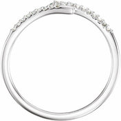 Platinum 1/8 CTW Natural Diamond Stackable Ring