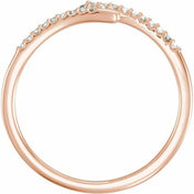 14K Rose 1/8 CTW Natural Diamond Stackable Ring