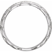 Sterling Silver 1/4 CTW Natural Diamond Stackable Link Ring