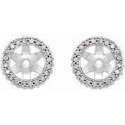 14K White 1/5 CTW Lab Grown Diamond Earrings Jacket