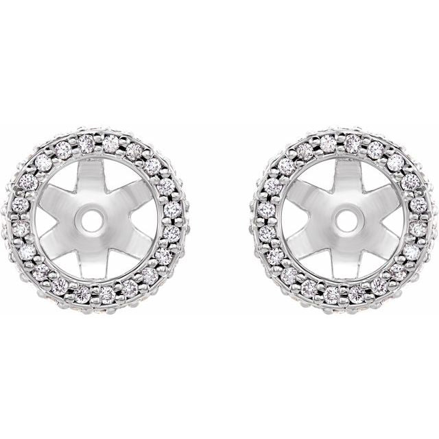 14K White 1/5 CTW Lab Grown Diamond Earrings Jacket