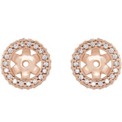 14K Rose 1/4 CTW Lab Grown Diamond Earrings Jacket